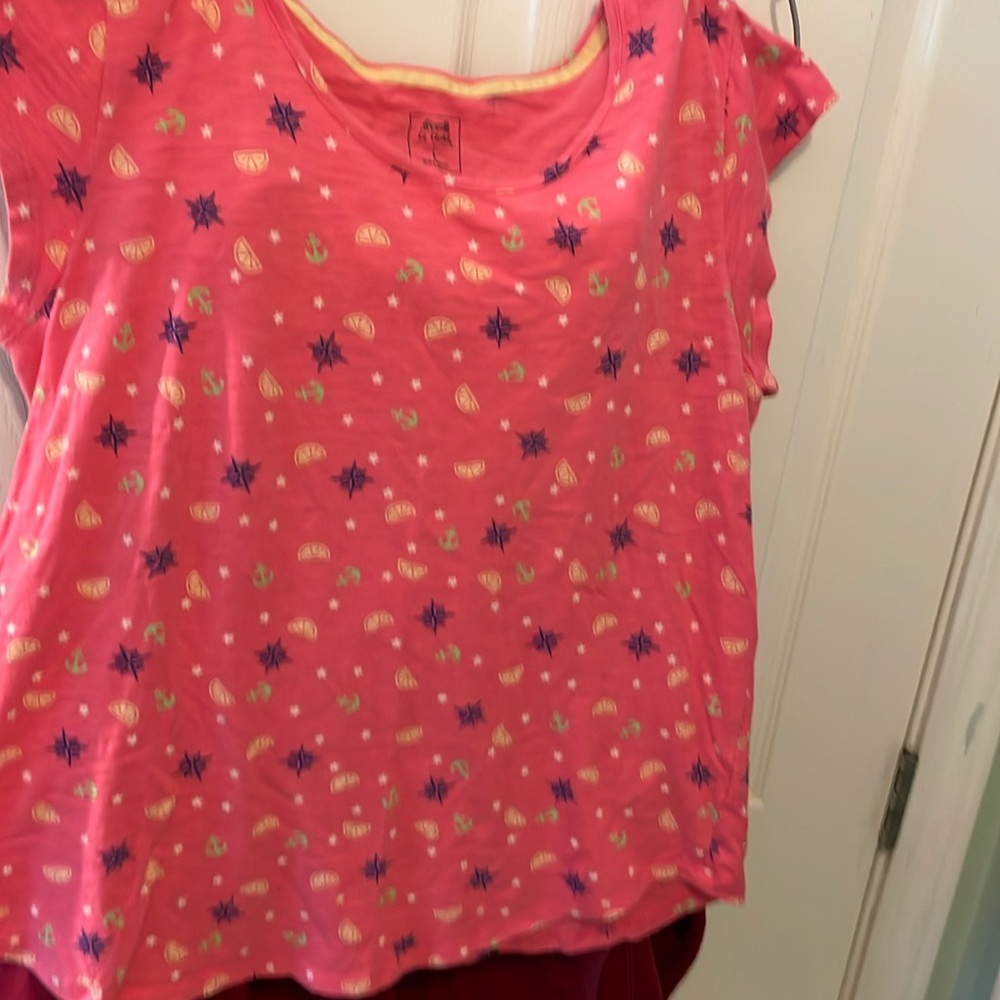 Le Tigre vintage lightweight pink nautical tee